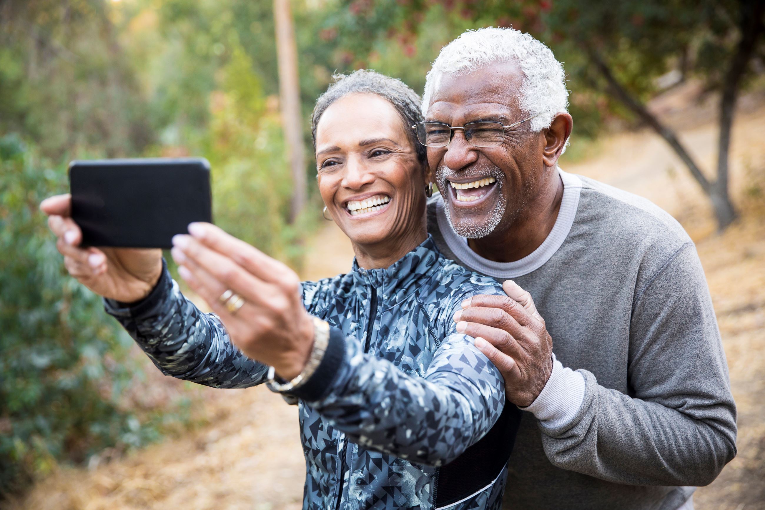 Senior Couple Taking a Selfie