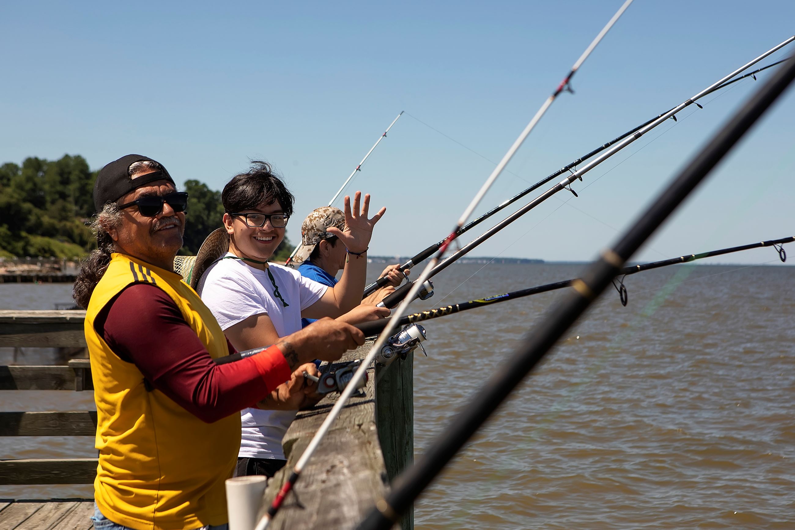 Family fishing at Breezy Point