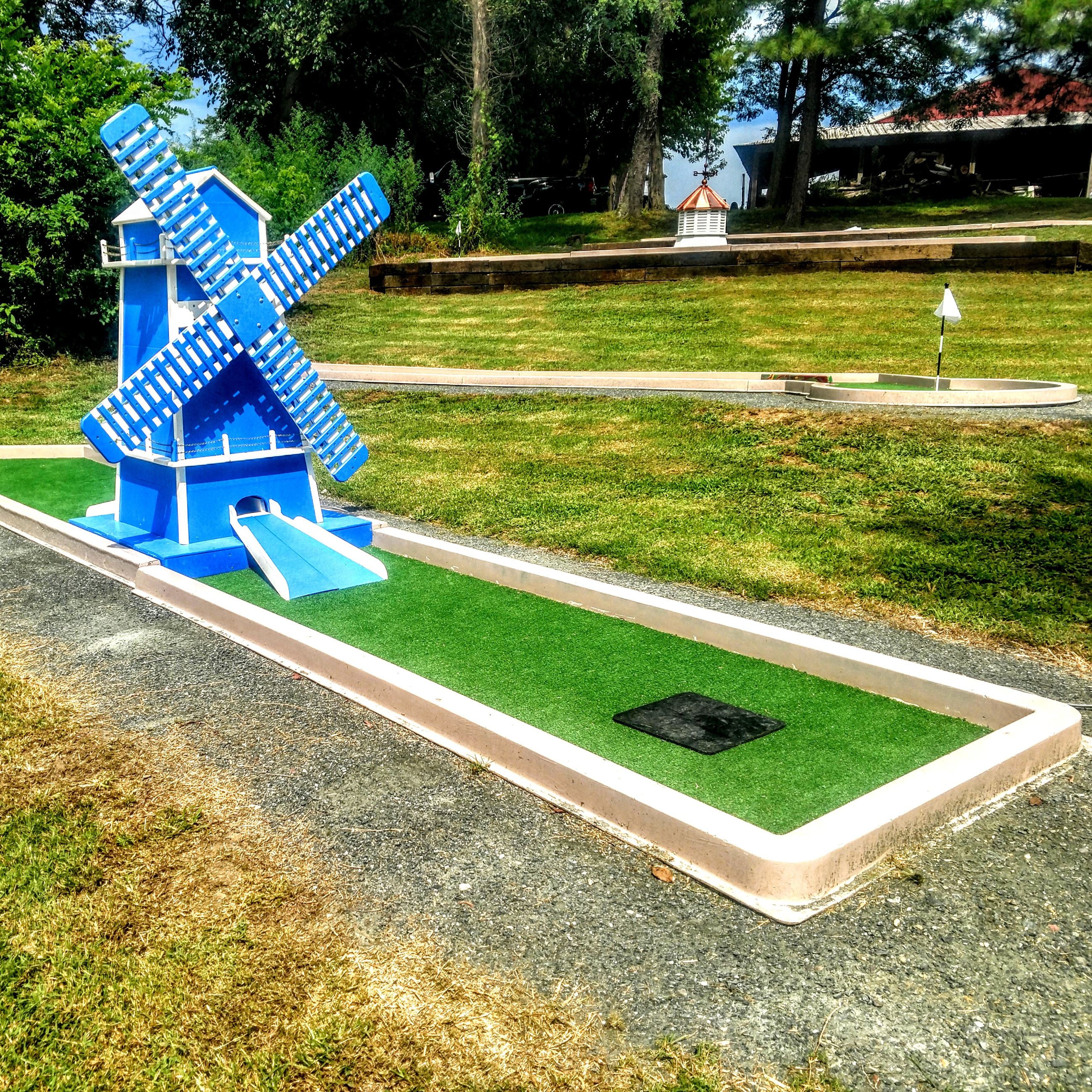 Mellomar Golf Park hole with a windmill