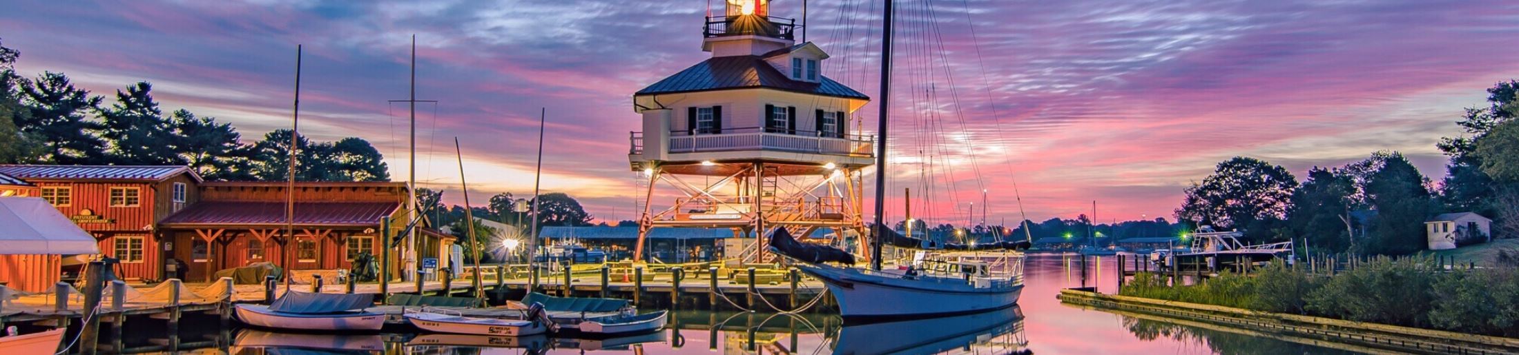View lighthouse on the water front