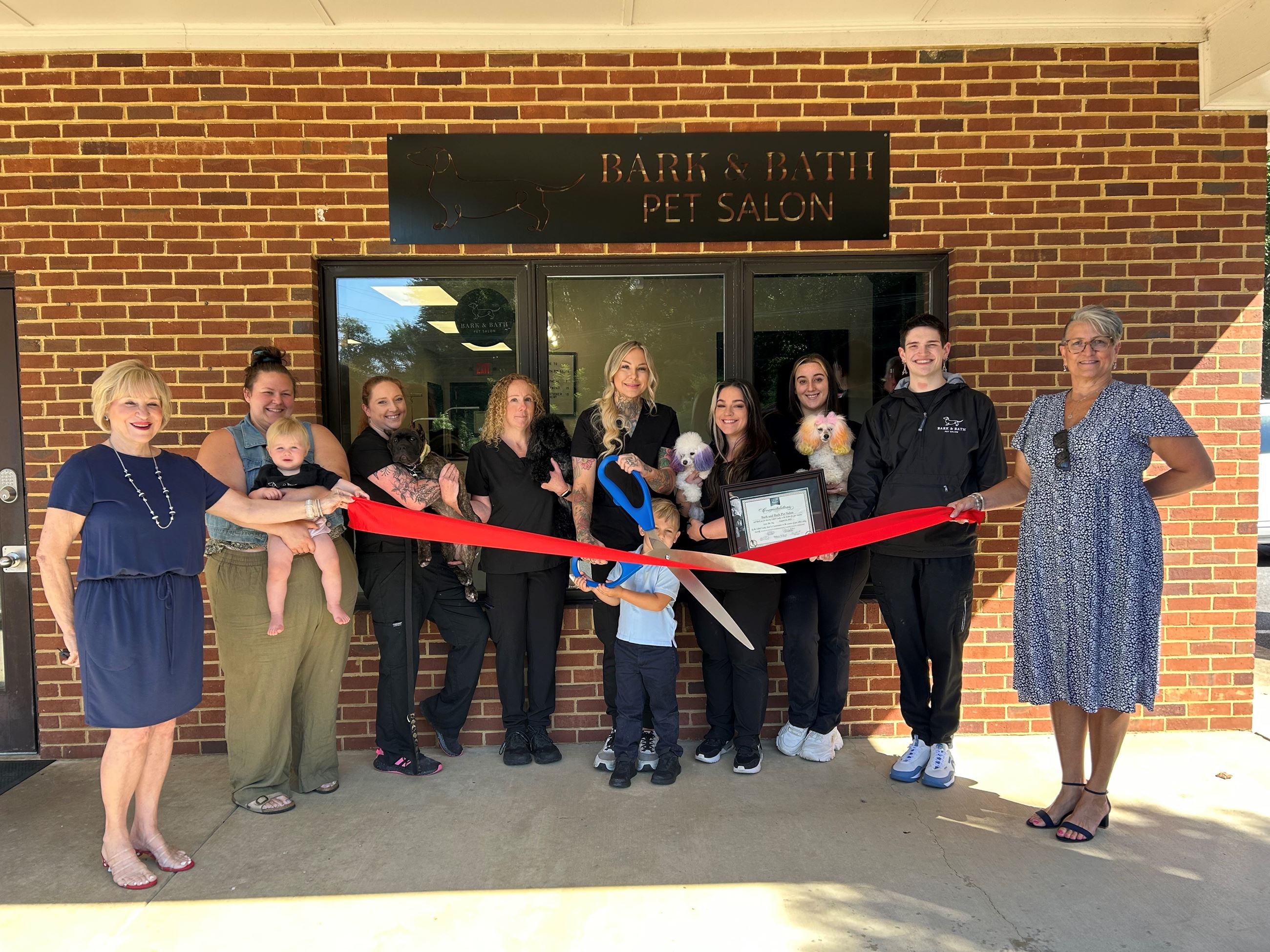 Bark and Bath Ribbon Cutting