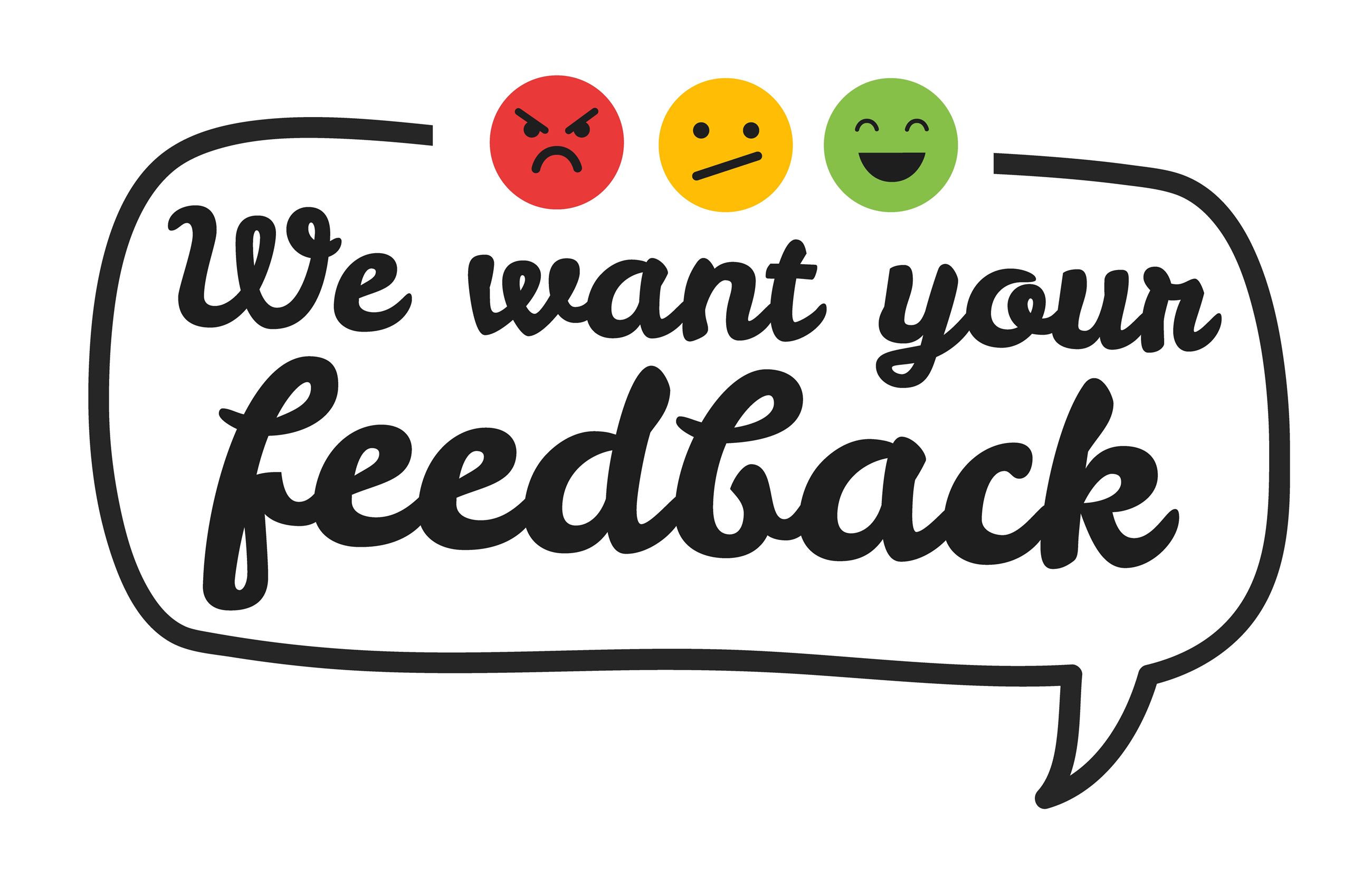 We Want Your Feedback Survey Button