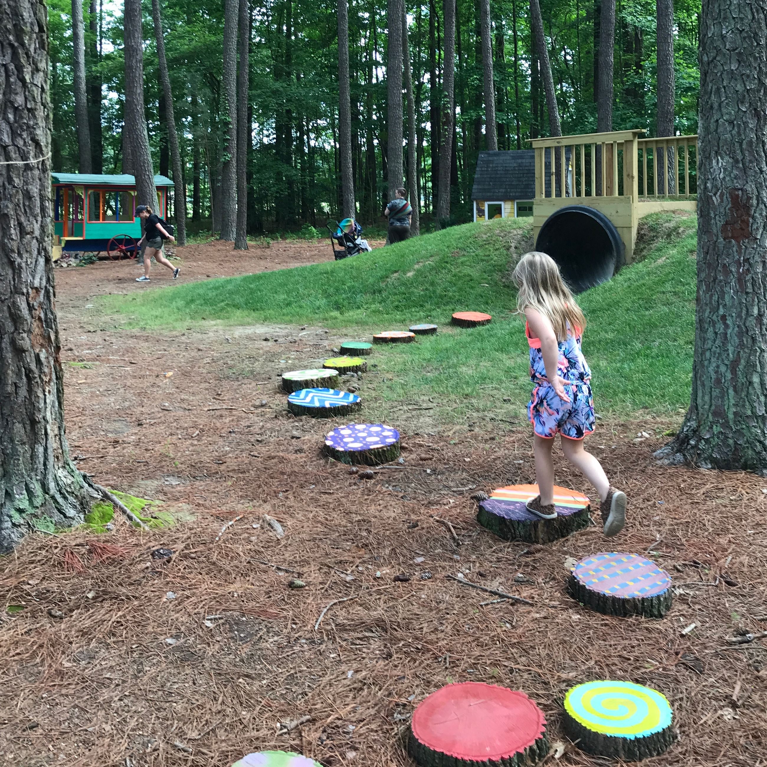 Kids playing in the play area at Annmarie Sculpture Garden Opens in new window