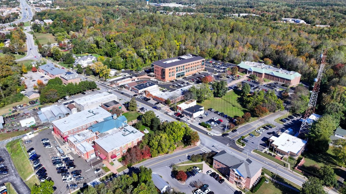 Aerial view of Prince Frederick Town Center